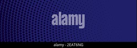 Viele Punkte auf einem blauen Panorama-Hintergrund Stockfoto