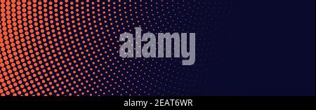 Viele Punkte auf einem blauen Panorama-Hintergrund Stockfoto