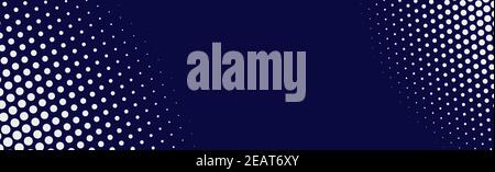 Viele Punkte auf einem blauen Panorama-Hintergrund Stockfoto