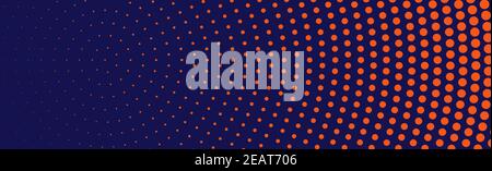 Viele Punkte auf einem blauen Panorama-Hintergrund Stockfoto