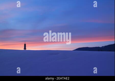 Der Schnee auf den Bergen, Asiago Plateau, Vicenza, Italien Stockfoto