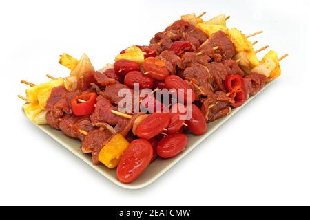 Grillfleisch Auf Stick Stockfoto