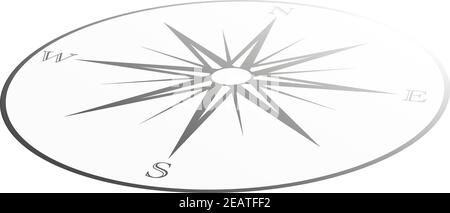 Klassische Retro-Windrose oder Kompass Symbol isoliert auf weiß vektorgrafik Stock Vektor
