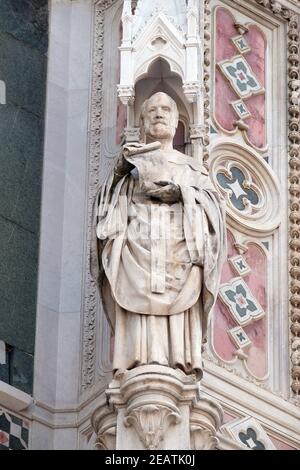 Saint, Cattedrale di Santa Maria del Fiore (Kathedrale der Heiligen Maria der Blume), Florenz, Italien Stockfoto