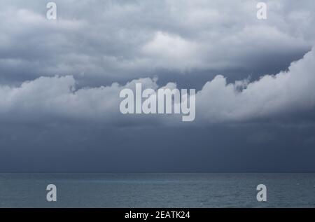 Regen Sie im Meediterranean Meer, Ligurien, Italien, Europa Stockfoto