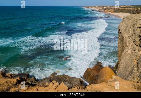 Schöner Strand in Alentejo Stockfoto