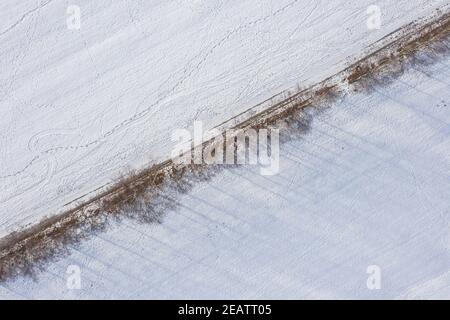 Verschneite Winterlandschaft im bayerischen Wald, deutschland Stockfoto