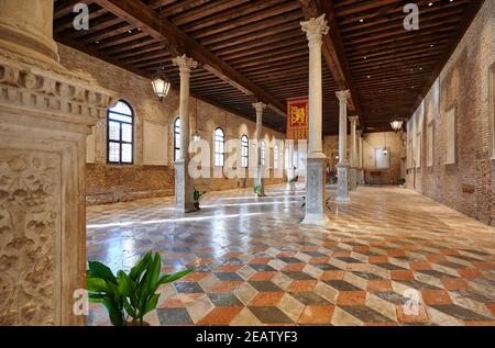 Innenaufnahme der Scuola Grande di San Marco, Venedig, Venetien, Italien Stockfoto