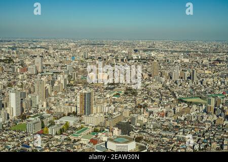 Skyline von Tokio vom Observatorium Sunshine aus gesehen 60 Stockfoto