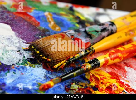Kunst-palette Stockfoto