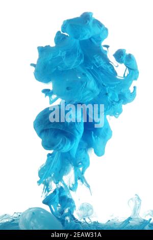 Blaue Tinte in Wasser Stockfoto