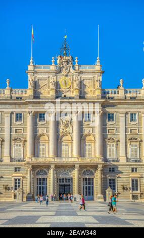 Königspalast namens Palazio Real in Madrid, Spanien. Stockfoto