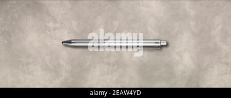 Metallstift isoliert auf Beton Hintergrund Stockfoto