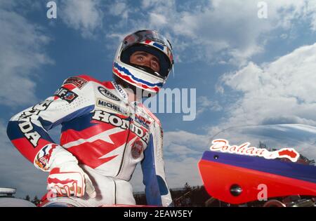 Tschechische Republik GP, Brno 1994, Michael Doohan (AUS), Honda 500 Stockfoto