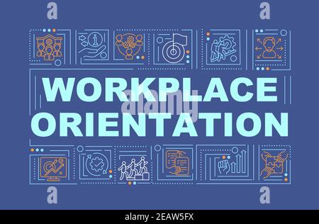 Workplace Orientation marine Wort Konzepte Banner Stock Vektor