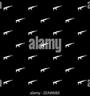 Ak 47 Grafische Silhouette Nahtloses Muster Stockfoto