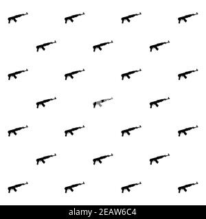 Ak 47 Grafische Silhouette Nahtloses Muster Stockfoto