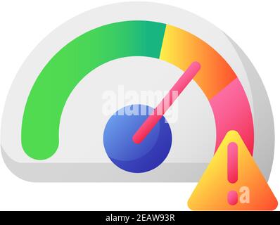 Symbol für flache Farbe für Geschwindigkeitsbegrenzungsvektor Stock Vektor
