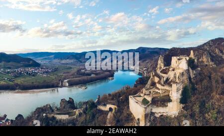 Dürnstein Ruine in der Wachau in Niederösterreich Stockfoto