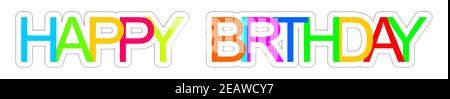 Bunter Happy Birthday Banner - Illustration Stockfoto