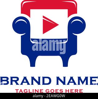 Zuschauersitz Logo Design Ihr Unternehmen Stock Vektor