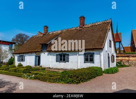 Bauernhof im Freilichtmuseum Kulturen in Lund, Schweden Stockfoto