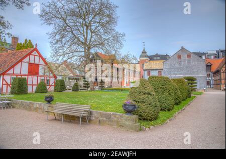 Villen im Freilichtmuseum Kulturen in Lund, Schweden Stockfoto