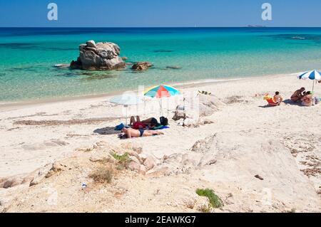 Strand Santa Giusta, Costa Rei, Muravera, Castiadas, Cagliari, Sardinien, Italien, Europa Stockfoto