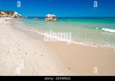 Strand Santa Giusta, Costa Rei, Muravera, Castiadas, Cagliari, Sardinien, Italien, Europa Stockfoto