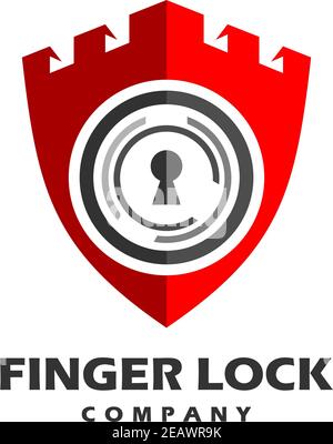 Sicherheitsschild-Logo Ihres Unternehmens Stock Vektor