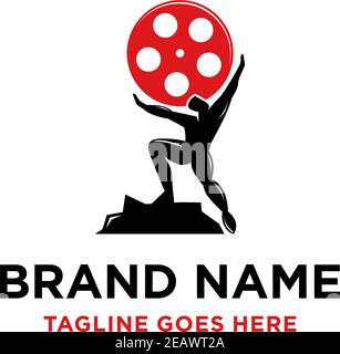 Entertainment-Logo gestalten Sie Ihr Unternehmen Stock Vektor