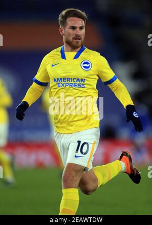 Brighton und Hove Albions Alexis Mac Allister beim fünften Lauf des Emirates FA Cup im King Power Stadium, Leicester. Bilddatum: Mittwoch, 10. Februar 2021. Stockfoto