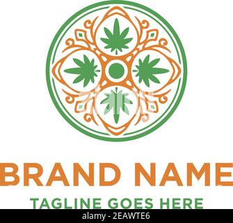 Marihuana Blatt Logo Design Ihr Unternehmen Stock Vektor