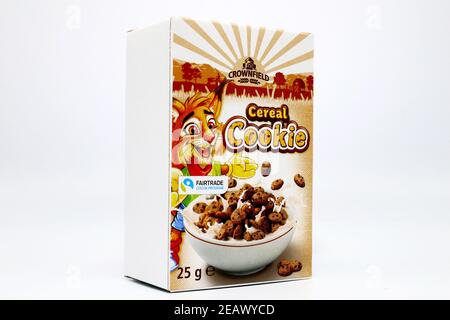 CROWNFIELD Getreide von LIDL Supermarkt-Kette verkauft Stockfoto