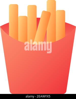 Symbol für flache Pommes frites Stock Vektor