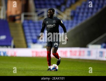 Madejski Stadium, Reading, Berkshire, Großbritannien. Februar 2021, 10th. English Football League Championship Football, Reading versus Brentford; Josh Dasilva of Brentford Credit: Action Plus Sports/Alamy Live News Stockfoto