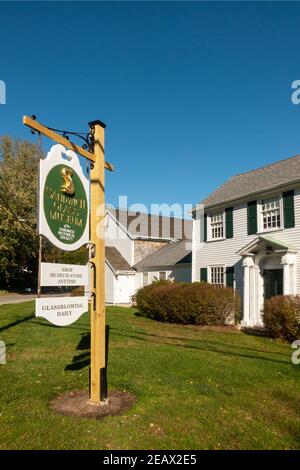 Sandwich Glass Museum in Sandwich Cape Cod Massachusetts Stockfoto