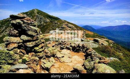 Appalachian Trail entlang Franconia Ridge Stockfoto