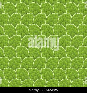 Hop Beer Muster nahtlos. Hopfensamen Hintergrund. vektor-Textur Stock Vektor