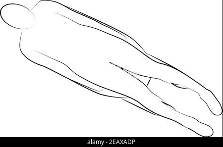 Rennrodel. Wintersport-Ikone eines Sets. Olympische Disziplinen. vektor-Illustration. Stock Vektor