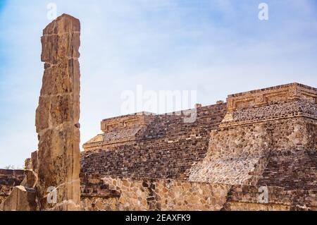 Das UNESCO-Weltkulturerbe Monte Albán in Oaxaca, Mexiko Stockfoto