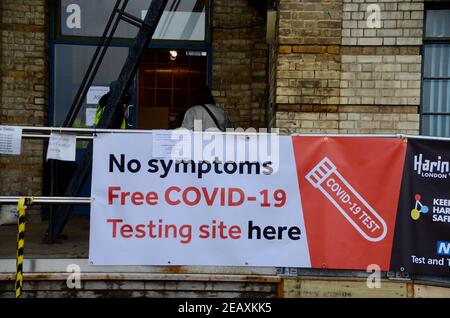Covid 19 Virus Testing site in alexandra Palace haringey london N22 england Stockfoto