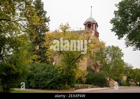 Das Rathaus von Wolseley, Saskatchewan, Kanada. Dieses Gebäude war ursprünglich das Opernhaus, das in den Jahren 1906-7 erbaut wurde. Stockfoto
