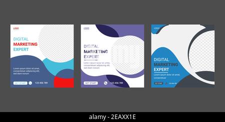 Digital Marketing Agency Social Media Web Banner Post Template Design Stock Vektor