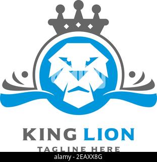 lion King's Logo Ihr Unternehmen Stock Vektor