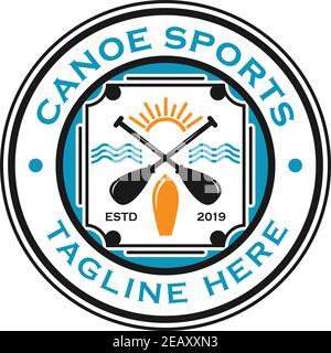 Kanu Sport Logo Ihr Unternehmen Stock Vektor