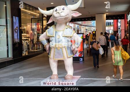 Jahr des Ox am World Square Sydney Stadtzentrum, gemischte Nutzung Entwicklung von Büros und Einzelhandelsgeschäften, Sydney, Australien Stockfoto