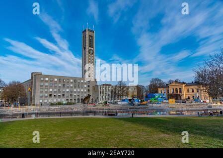 VASTERAS, SCHWEDEN, 19. APRIL 2019: Ansicht des Rathauses in Vasteras, Schweden Stockfoto