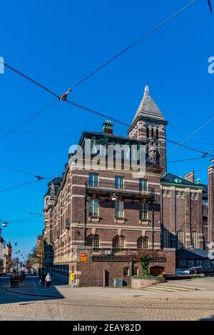 NORRKOPING, SCHWEDEN, 23. APRIL 2019: Blick auf das Rathaus von Norrkoping in Schweden Stockfoto