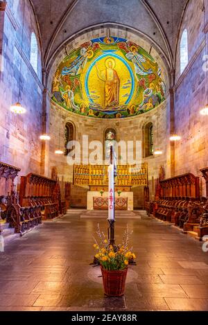 LUND, SCHWEDEN, 24. APRIL 2019: Innenraum der Kathedrale von Lund, Schweden Stockfoto